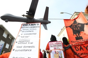 Antiwar, anti-drone protest on April 3, 2013 in San Francisco, California. (Photo Credit: Justin Sullivan/Getty Images)